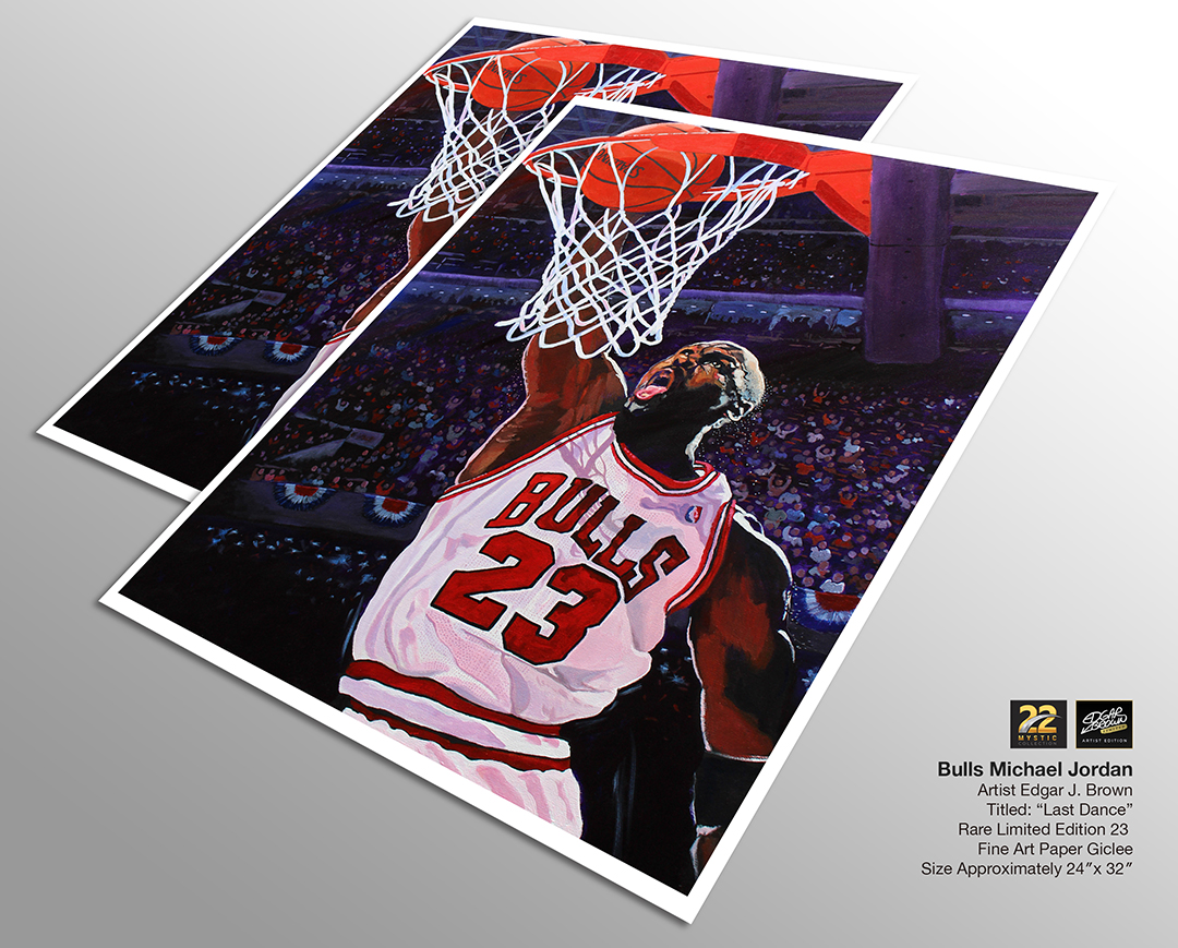 Fine art print of the Bulls Michael Jordan