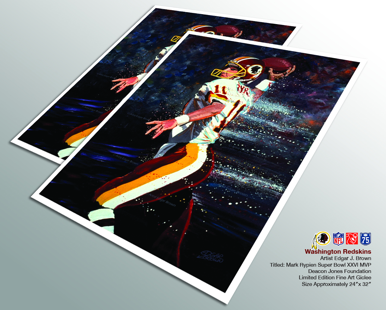 Redskins Mark Rypien MVP Art