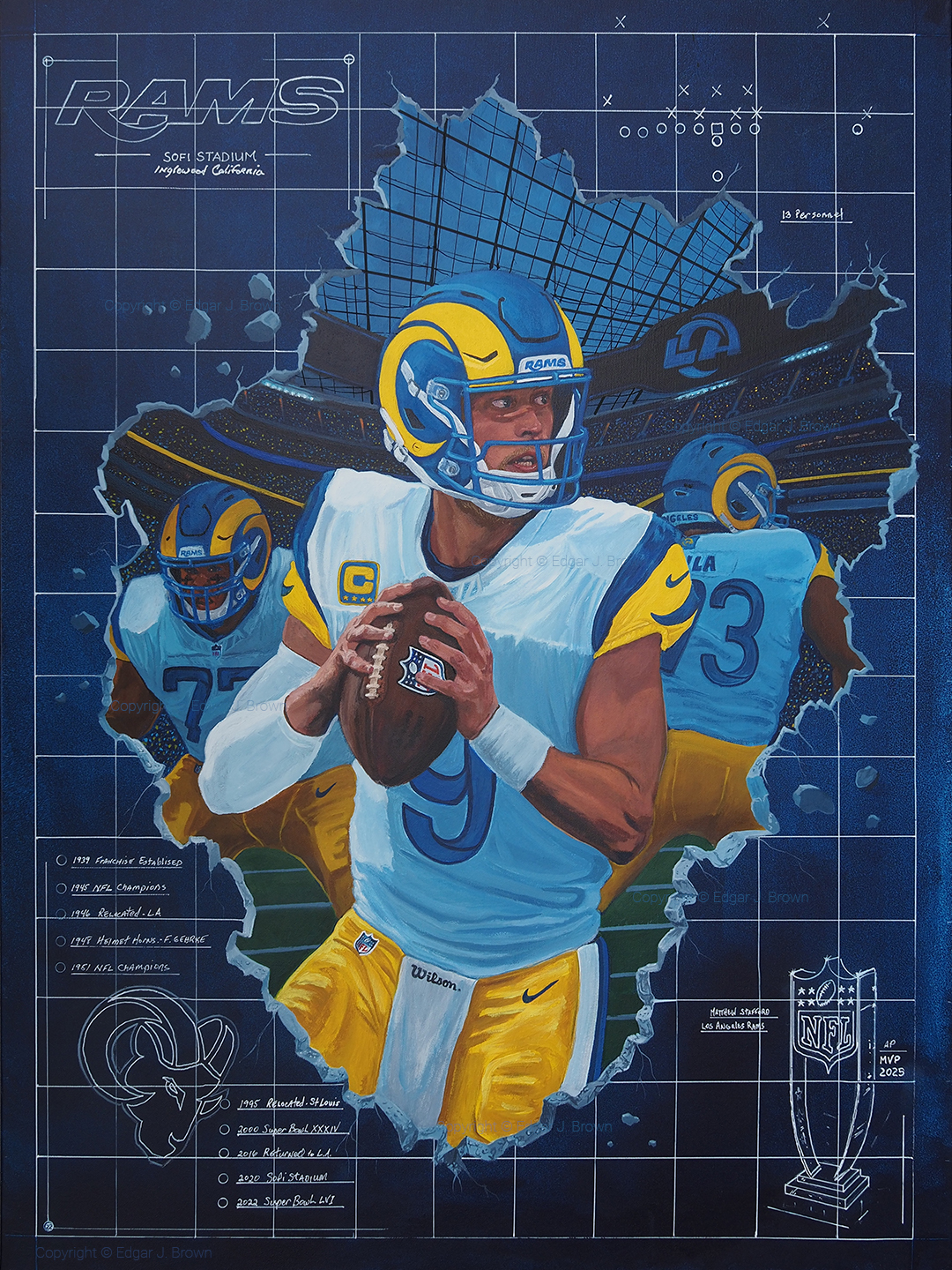 LA Rams Matthew Stafford Fine Art thumbnail 2