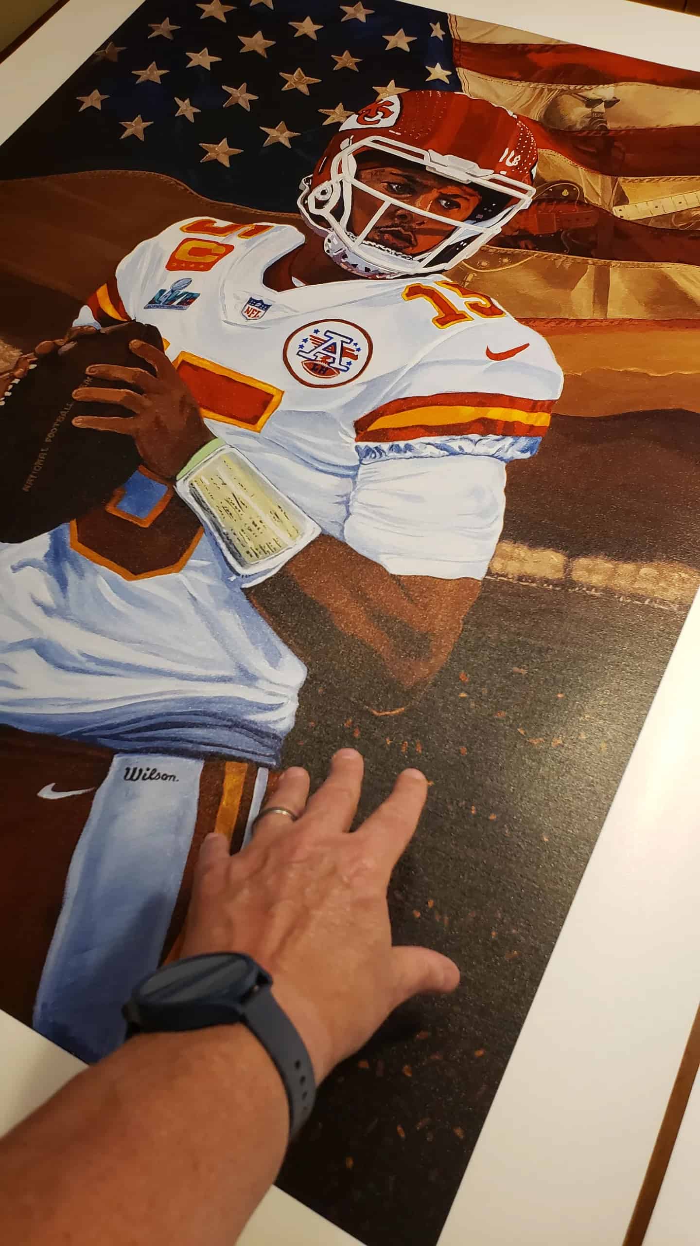 Chiefs Canvas Giclee Actual Size