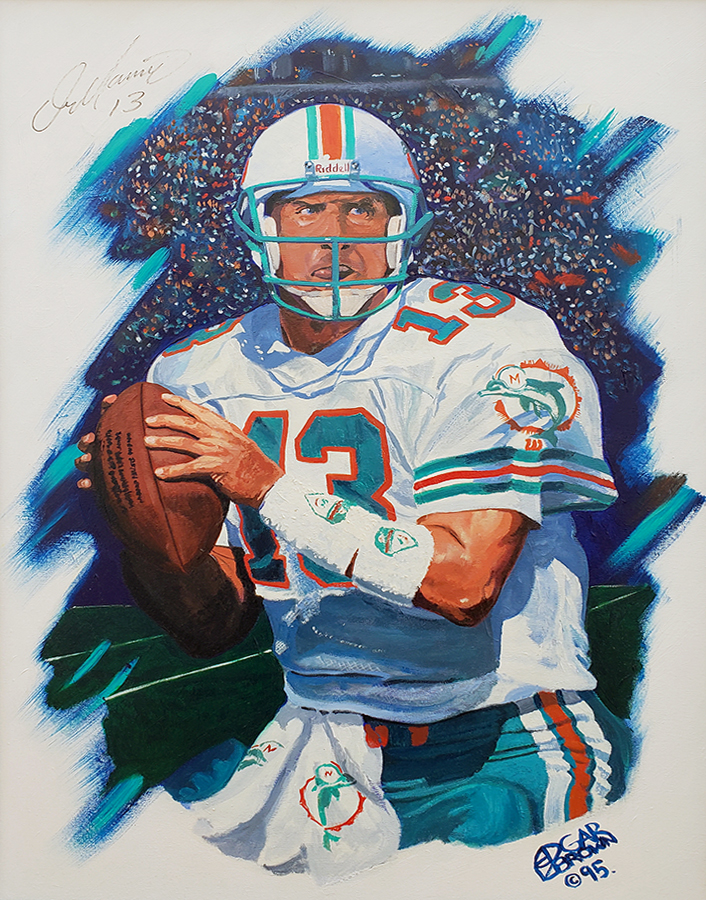 Miami Dolphins Dan Marino Original Painting