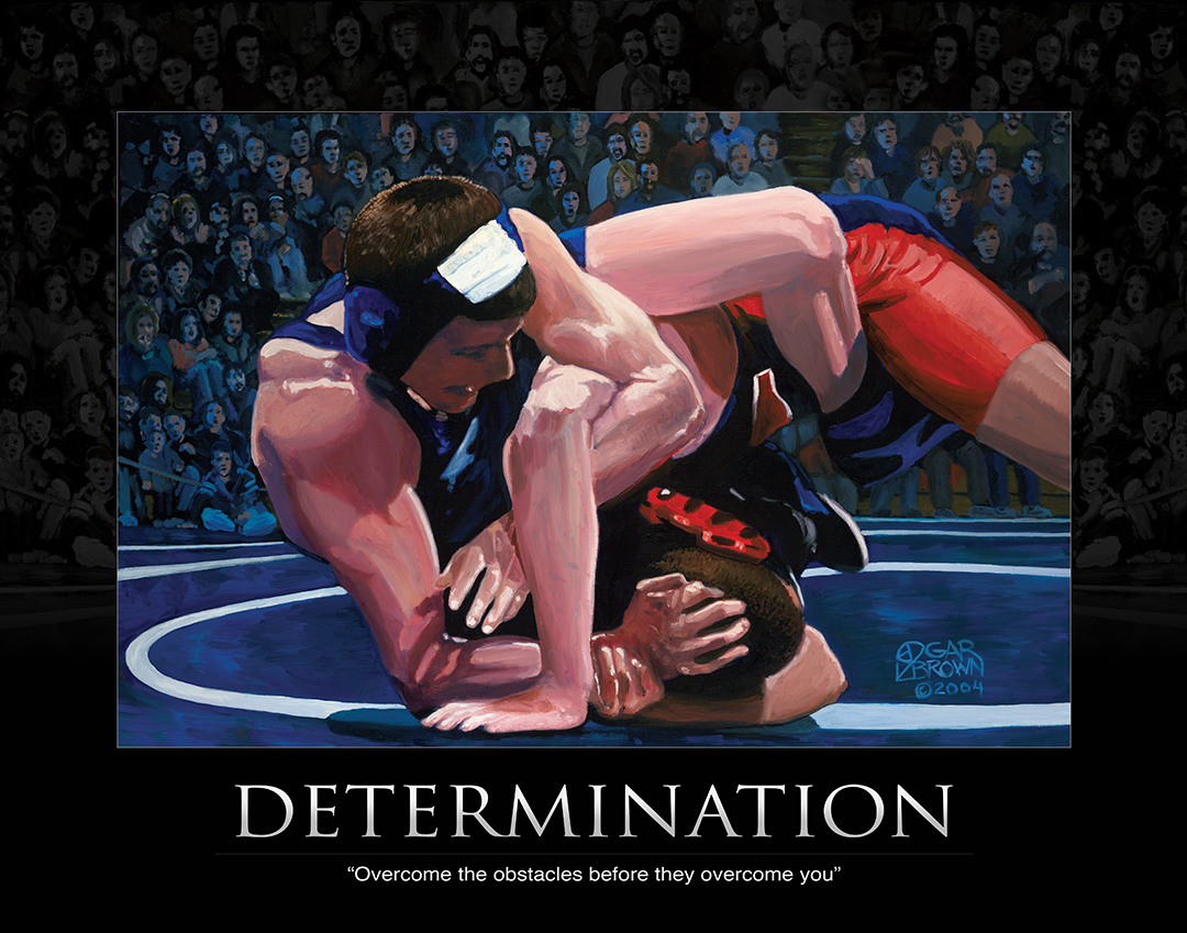 Wrestling Determination Print