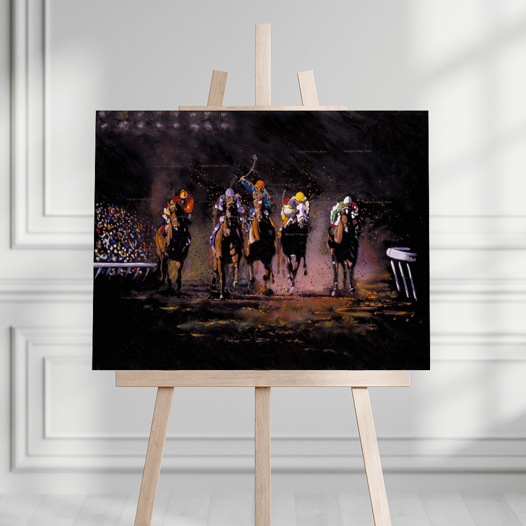 Horse Racing Canvas Edition Titled The Long Shot