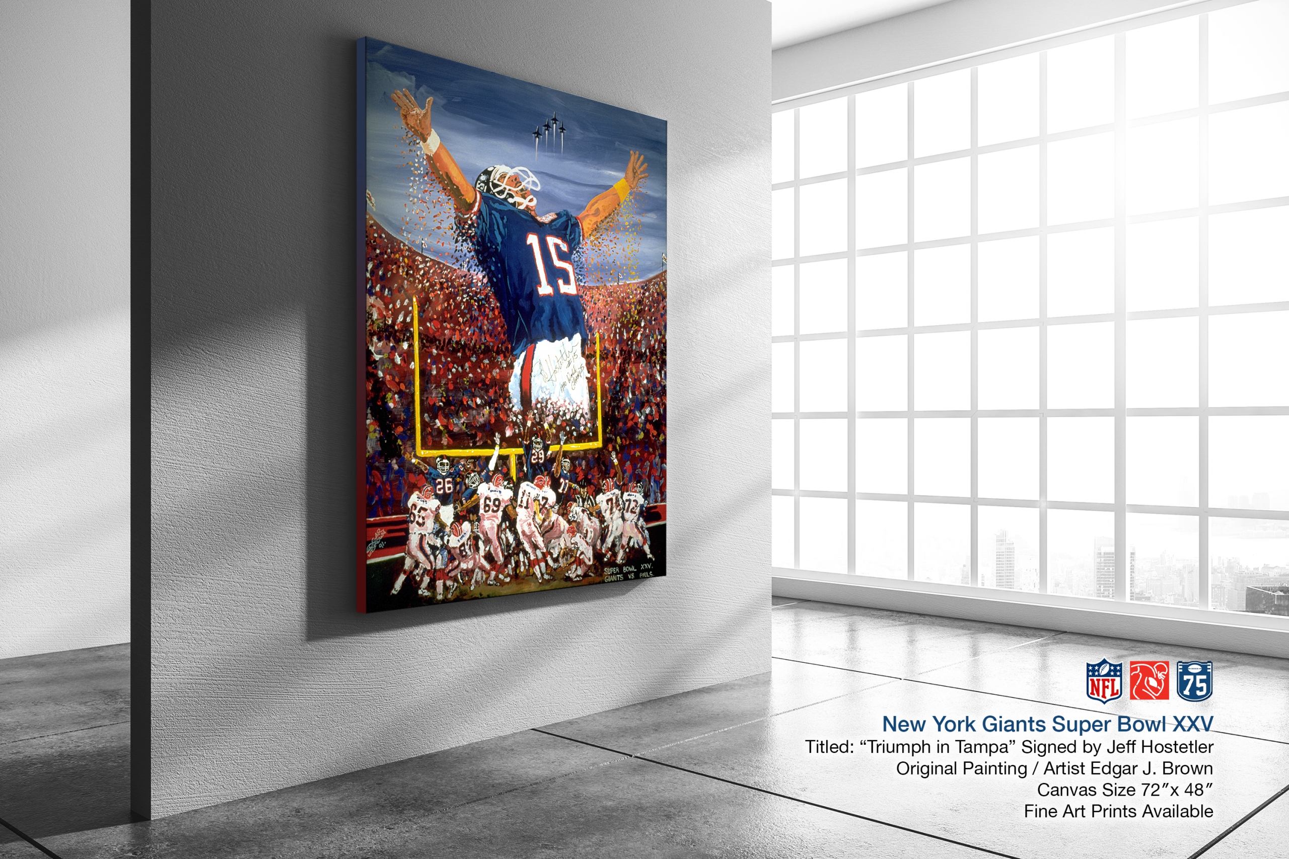 NY Giants Super Bowl XXV Original Painting