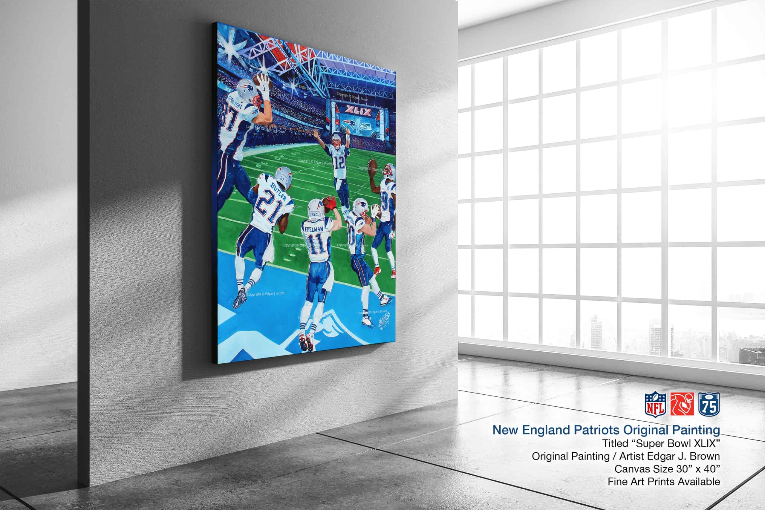 Super Bowl XLIX New England Patriots Original Painting