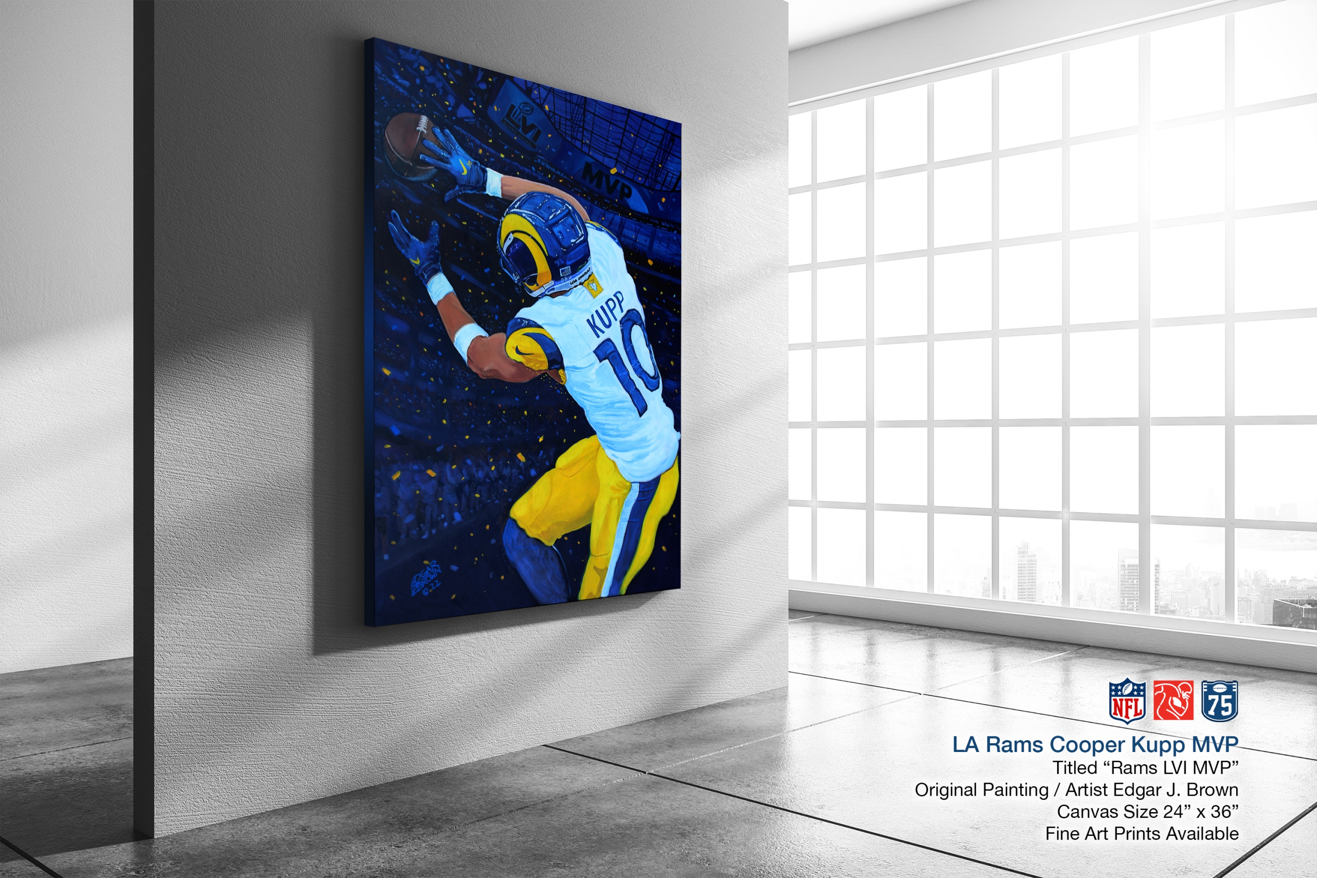 Rams Cooper Kupp MVP Original Painting