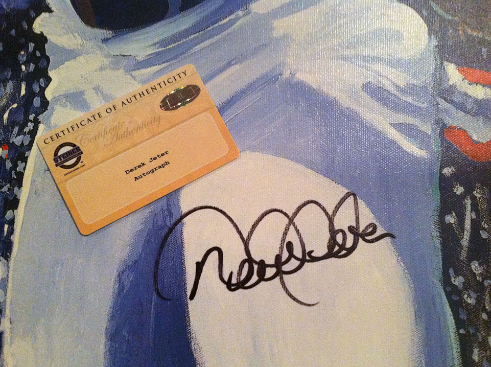 Deter Jeter Signature and Certificate of Authenticity