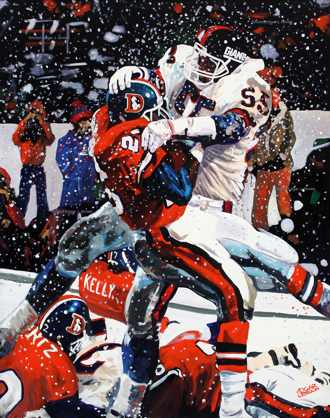 New York Giants Gary Reasons Fine Art