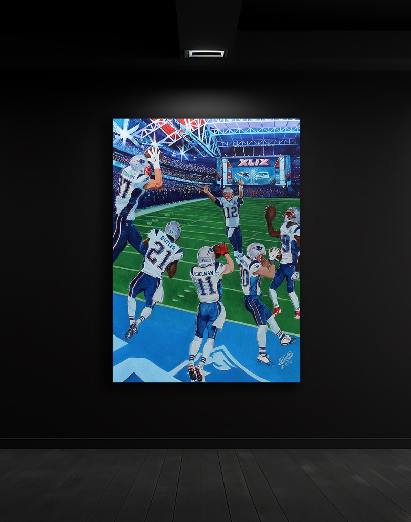 Super Bowl XLIX New England Patriots Original Painting