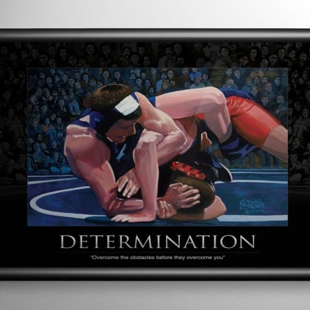 Wrestling Determination Print