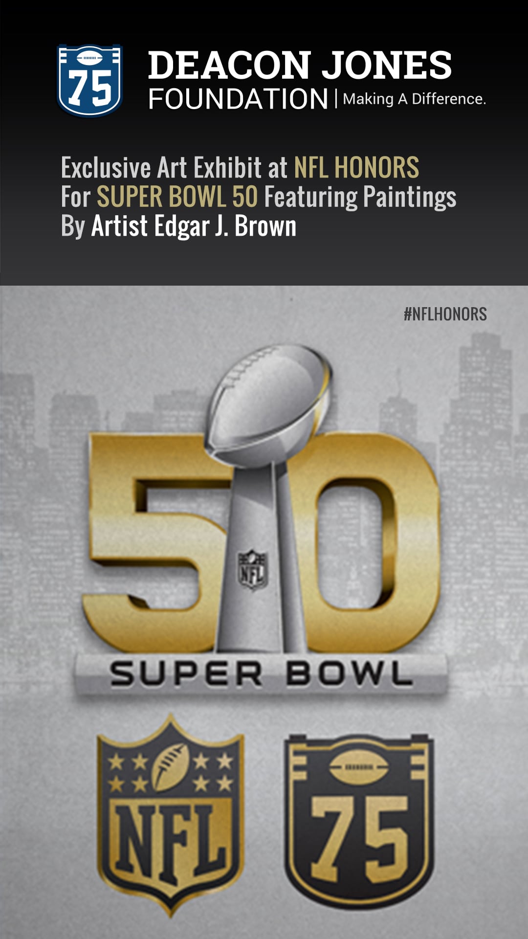 NFL Honors Edgar Brown Art Exhibit