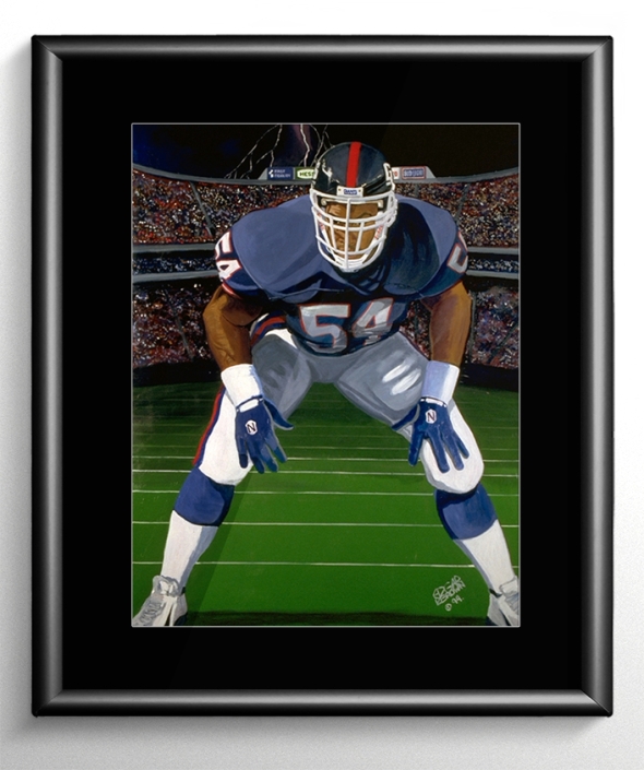 NY Giants Linebacker Painting