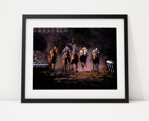 Horse Racing Painting - The Long Shot