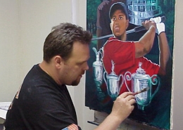 Edgar Brown painting Tiger Woods