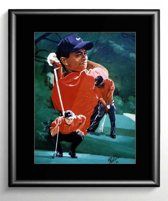 Tiger Woods Golf Painting