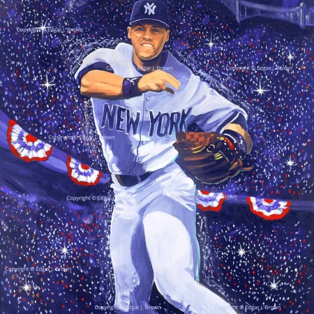 Derek Jeter MVP Edition by Sports Artist Edgar J. Brown