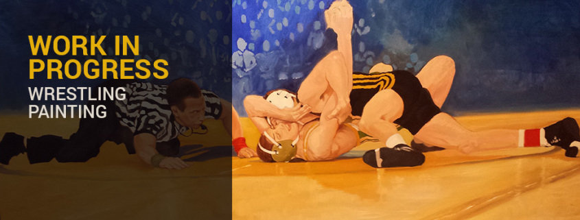 Work on Progress - Wrestling Painting