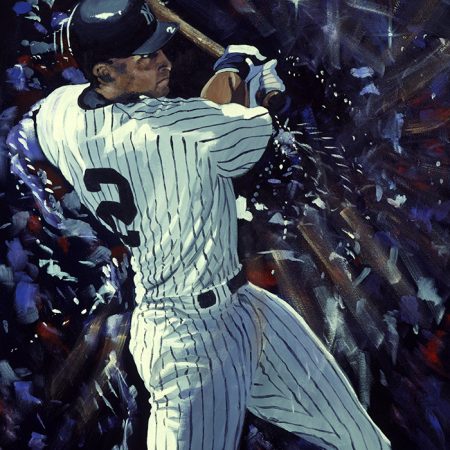 Derek Jeter Painting by Edgar J. Brown