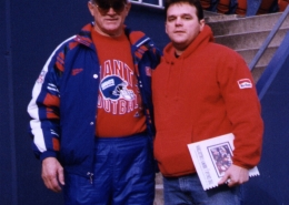 Edgar Brown and NY Giants Coach Dan Reeves